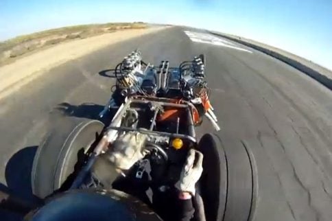 Video: On Board A Twin-Engine Dragster