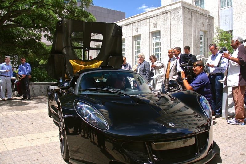 Hennessey Presents City of Houston With Venom GT's World Record