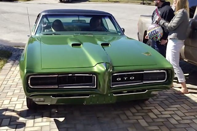 Video: Dad Gets Birthday Surprise Of A Lifetime - A 1968 Pontiac GTO