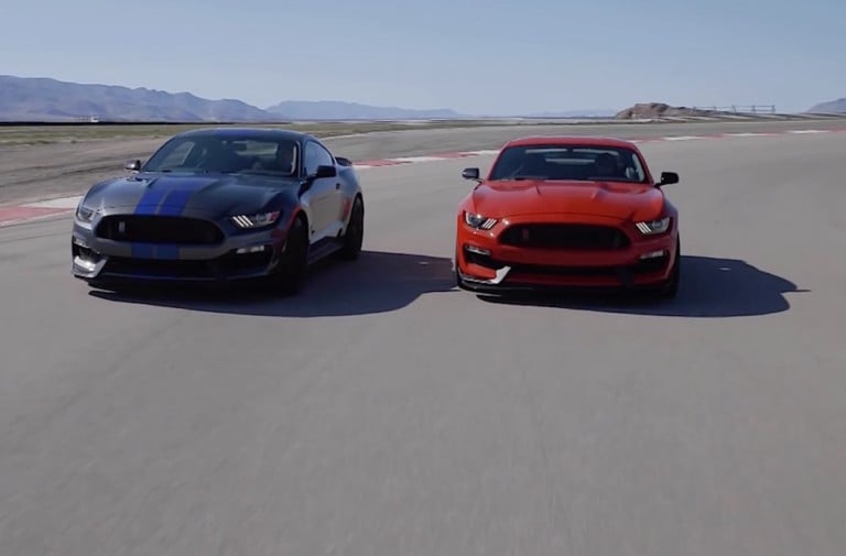 Video: Shelby GT350 And GT350R Chasing Each Other Around Track