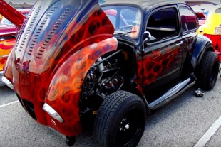 Video: Flamed Out Volkswagen Super Bug Packs A 502 Big Block Chevy