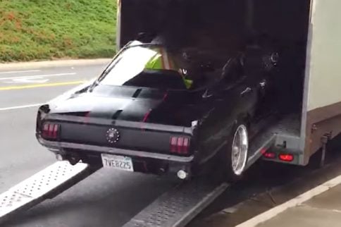 Whoa! 1965 Mustang Crashes Into Transporter