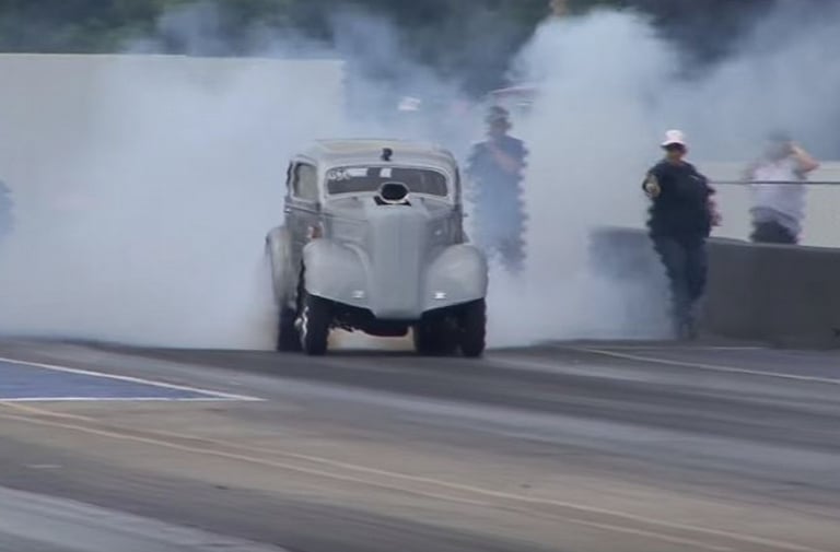 Video: Anglia Gasser Nearly Jumps The Wall At Tulsa Raceway Park!
