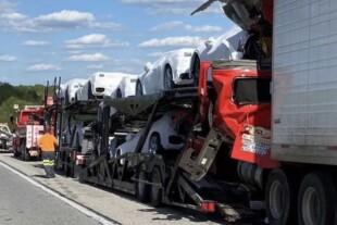 Truckload Of C8 Corvettes Rear-Ended In Indiana